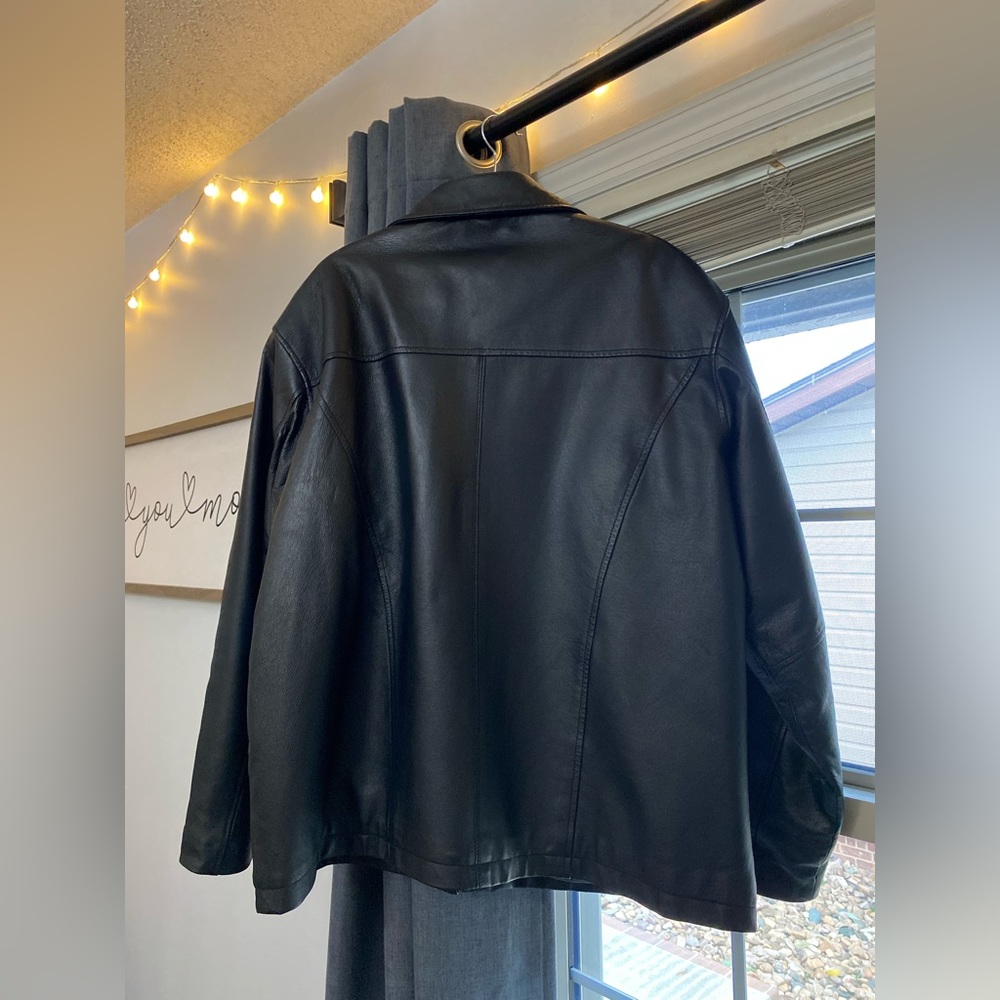 Burks Bay Leather Jacket Full Zip size XL - Picture 4 of 7